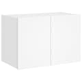 Miniatyrbilde 3 av 11: vidaXL Vegghengt TV-benk med LED hvit 60x35x41 cm
