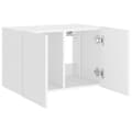Miniatyrbilde 8 av 11: vidaXL Vegghengt TV-benk med LED hvit 60x35x41 cm