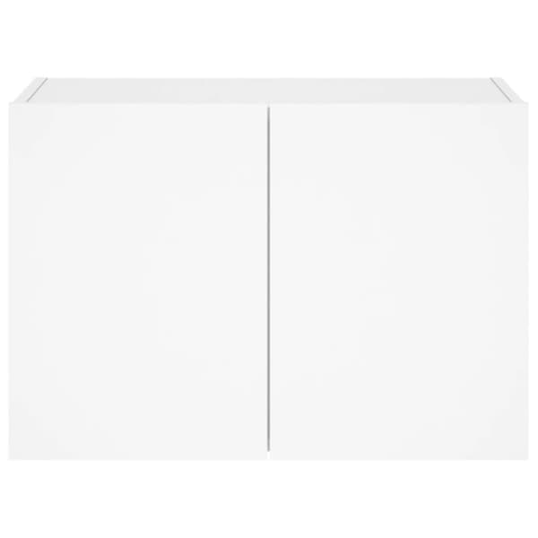 vidaXL Vegghengt TV-benk med LED hvit 60x35x41 cm