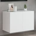 Miniatyrbilde 1 av 11: vidaXL Vegghengt TV-benk med LED hvit 60x35x41 cm