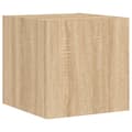 Miniatyrbilde 8 av 11: vidaXL Vegghengte TV-benker med LED 2 stk sonoma eik 30,5x35x30 cm