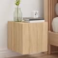 Miniatyrbilde 1 av 11: vidaXL Vegghengte TV-benker med LED 2 stk sonoma eik 30,5x35x30 cm