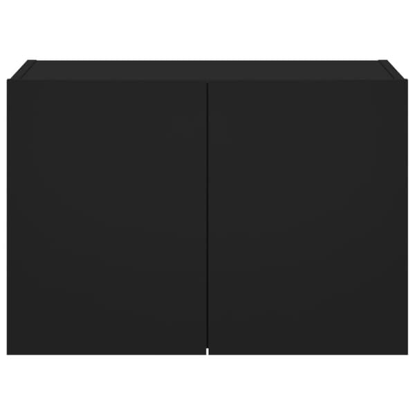 vidaXL Väggmonterad tv-bänk LED svart 60x35x41 cm