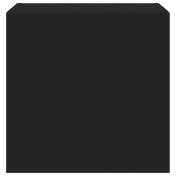 vidaXL Vegghengte TV-benker med LED 2 stk svart 40,5x35x40 cm