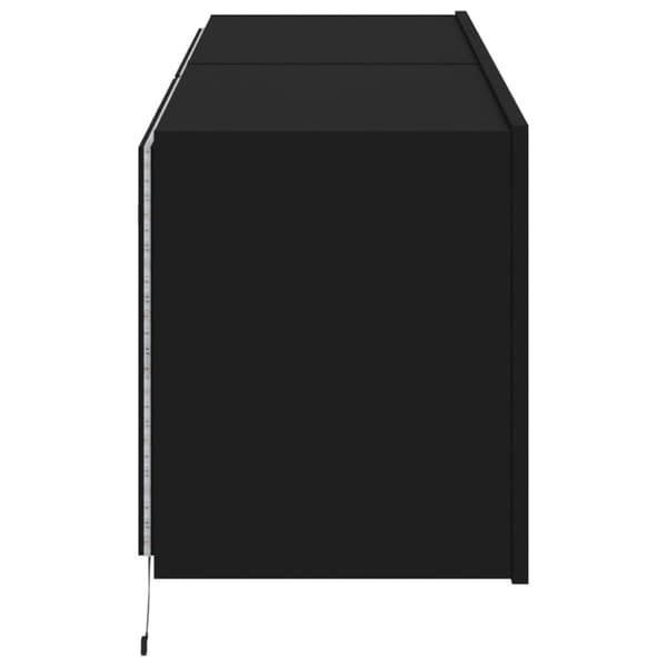 vidaXL TV-seinäkaapit LED-valoilla 2 kpl musta 60x35x41 cm