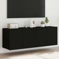 Pikkukuva 1 / 11: vidaXL TV-seinäkaapit LED-valoilla 2 kpl musta 60x35x41 cm