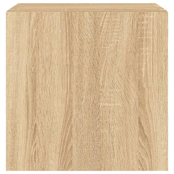 vidaXL væghængte tv-borde 2 stk. med LED-lys 40,5x35x40 cm sonoma-eg