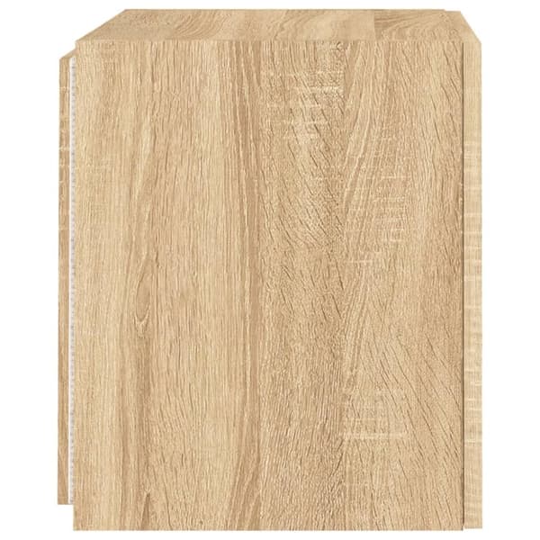 vidaXL væghængte tv-borde 2 stk. med LED-lys 40,5x35x40 cm sonoma-eg