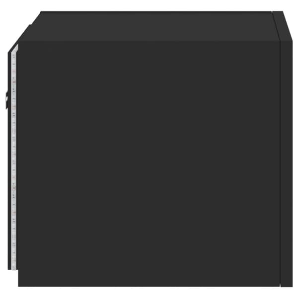 vidaXL TV-seinäkaapit LED-valoilla 2 kpl musta 30,5x35x30 cm