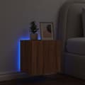 Pikkukuva 4 / 11: vidaXL TV-seinäkaappi LED-valoilla ruskea tammi 40,5x35x40 cm