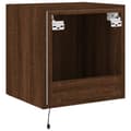 Pikkukuva 11 / 11: vidaXL TV-seinäkaappi LED-valoilla ruskea tammi 40,5x35x40 cm