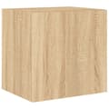 Miniatyrbilde 3 av 11: vidaXL Vegghengt TV-benk med LED sonoma eik 40,5x35x40 cm