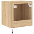 Miniatyrbilde 11 av 11: vidaXL Vegghengt TV-benk med LED sonoma eik 40,5x35x40 cm