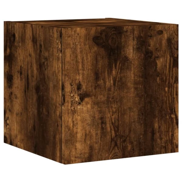 vidaXL TV-benker med LED-lys 2 stk røkt eik 30,5x35x30 cm