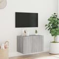 Miniatyrbilde 4 av 11: vidaXL Vegghengt TV-benk med LED grå sonoma 60x35x41 cm
