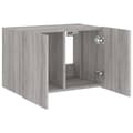 Miniatyrbilde 7 av 11: vidaXL Vegghengt TV-benk med LED grå sonoma 60x35x41 cm