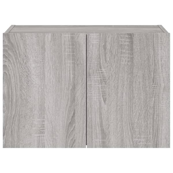 vidaXL Vegghengt TV-benk med LED grå sonoma 60x35x41 cm