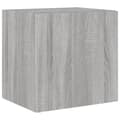 Pikkukuva 3 / 11: vidaXL TV-seinäkaappi LED-valoilla harmaa Sonoma 40,5x35x40 cm