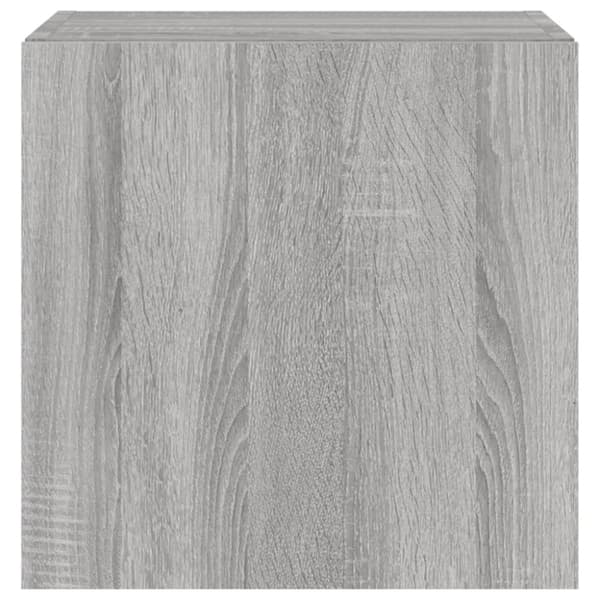 vidaXL TV-seinäkaappi LED-valoilla harmaa Sonoma 40,5x35x40 cm