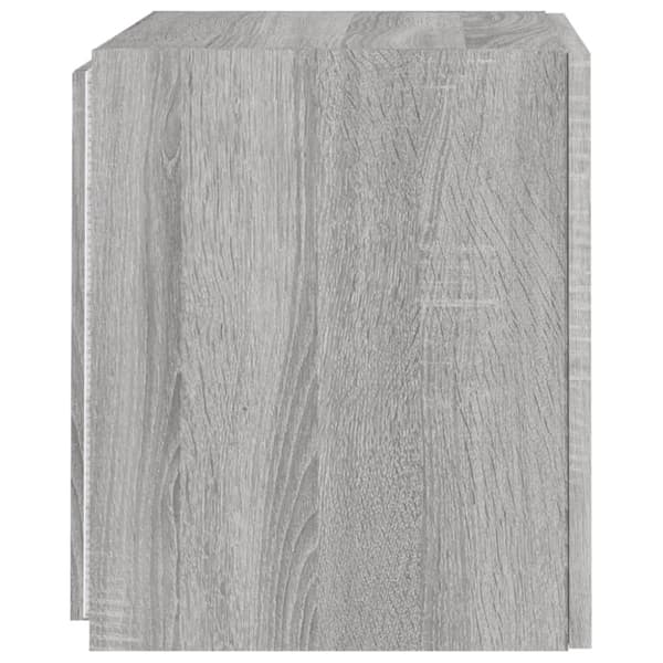 vidaXL TV-seinäkaappi LED-valoilla harmaa Sonoma 40,5x35x40 cm