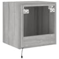 Pikkukuva 11 / 11: vidaXL TV-seinäkaappi LED-valoilla harmaa Sonoma 40,5x35x40 cm