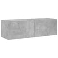 Miniatyrbillede 3 af 11: vidaXL væghængt tv-bord med LED-lys 100x35x31 cm betongrå