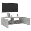 Miniatyrbillede 8 af 11: vidaXL væghængt tv-bord med LED-lys 100x35x31 cm betongrå