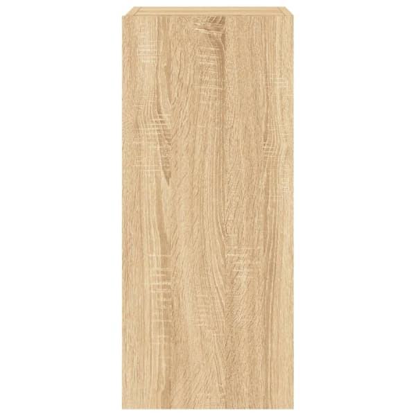 vidaXL væghængt tv-bord med LED-lys 30,5x35x70 cm sonoma-eg