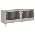 Miniatyrbilde 11 av 11: vidaXL Vegghengte TV-benker med LED 2 stk grå sonoma 60x35x41 cm