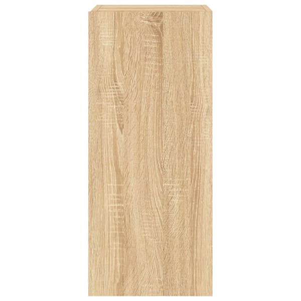 vidaXL Väggmonterad tv-bänk LED 2 st sonoma-ek 30,5x35x70 cm