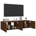 Miniatyrbilde 6 av 11: vidaXL TV-benker med LED-lys 2 stk brun eik 60x35x31 cm