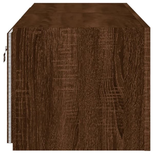 vidaXL TV-benker med LED-lys 2 stk brun eik 60x35x31 cm