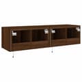 Miniatyrbilde 11 av 11: vidaXL TV-benker med LED-lys 2 stk brun eik 60x35x31 cm