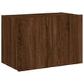 Miniatyrbilde 3 av 11: vidaXL Vegghengt TV-benk med LED brun eik 60x35x41 cm