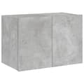 Miniatyrbilde 3 av 11: vidaXL Vegghengt TV-benk med LED-lys betonggrå 60x35x41 cm
