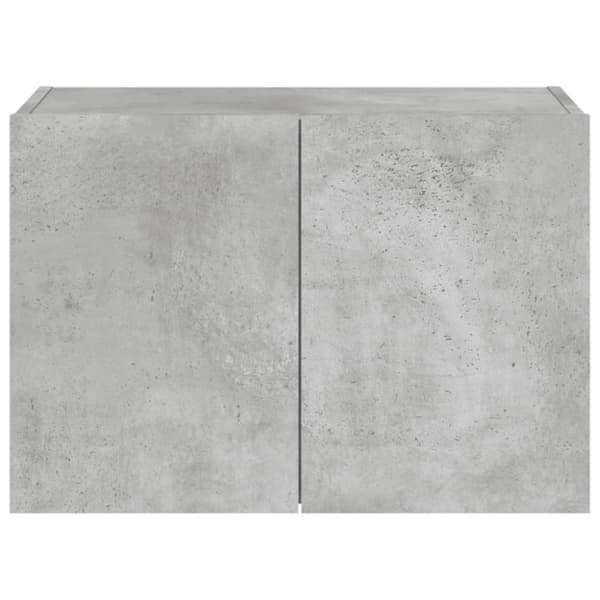 vidaXL Vegghengt TV-benk med LED-lys betonggrå 60x35x41 cm