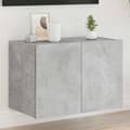Miniatyrbilde 1 av 11: vidaXL Vegghengt TV-benk med LED-lys betonggrå 60x35x41 cm