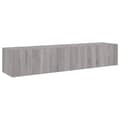 Miniatyrbilde 7 av 11: vidaXL TV-benker med LED-lys 2 stk grå sonoma 80x35x31 cm