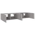 Miniatyrbilde 8 av 11: vidaXL TV-benker med LED-lys 2 stk grå sonoma 80x35x31 cm
