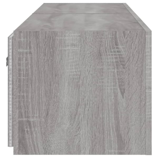 vidaXL TV-benker med LED-lys 2 stk grå sonoma 80x35x31 cm