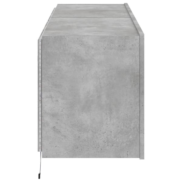 vidaXL TV-seinäkaapit LED-valoilla 2 kpl betoninharmaa 60x35x41 cm