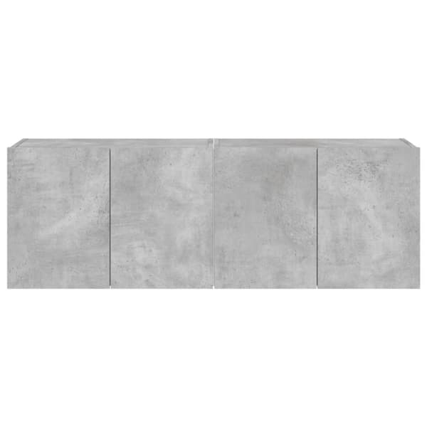 vidaXL Vegghengte TV-benker med LED-lys 2 stk betonggrå 60x35x41 cm