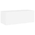 Miniatyrbilde 7 av 11: vidaXL Vegghengt TV-benk med LED hvit 80x35x31 cm