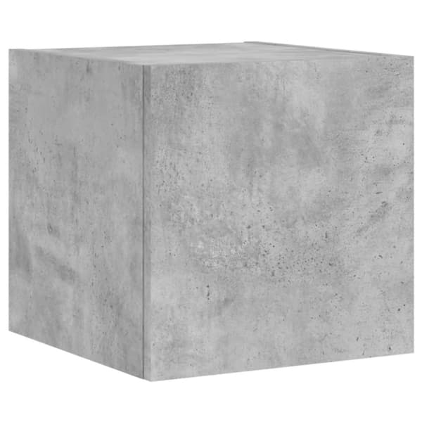 vidaXL væghængt tv-bord med LED-lys 30,5x35x30 cm betongrå