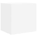 Miniatyrbilde 8 av 11: vidaXL Vegghengte TV-benker med LED 2 stk hvit 40,5x35x40 cm