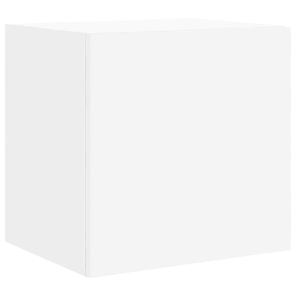 vidaXL væghængte tv-borde 2 stk. med LED-lys 40,5x35x40 cm hvid