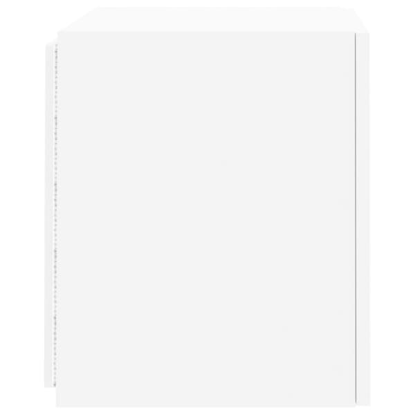 vidaXL væghængte tv-borde 2 stk. med LED-lys 40,5x35x40 cm hvid