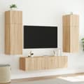 Miniatyrbilde 6 av 11: vidaXL Vegghengt TV-benk med LED sonoma eik 60x35x41 cm