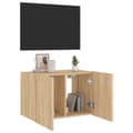 Miniatyrbilde 7 av 11: vidaXL Vegghengt TV-benk med LED sonoma eik 60x35x41 cm
