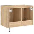 Miniatyrbilde 11 av 11: vidaXL Vegghengt TV-benk med LED sonoma eik 60x35x41 cm